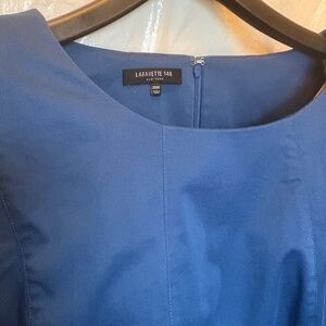 Lafayette 148 plus tailored short cap sleeve dress